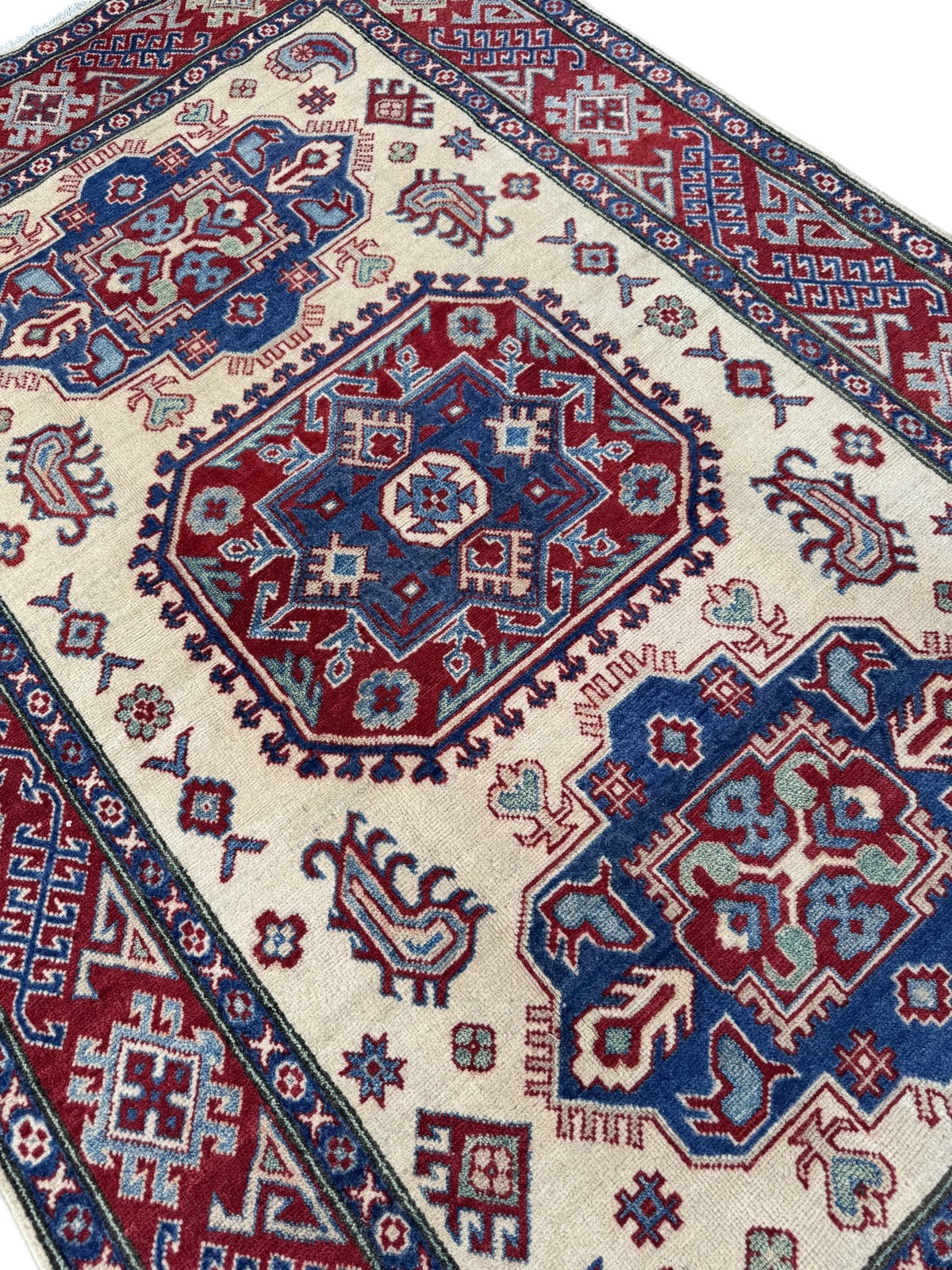 Handmade Afghan Kazak wool  Rug 215 CM x 145 CM SK#1517