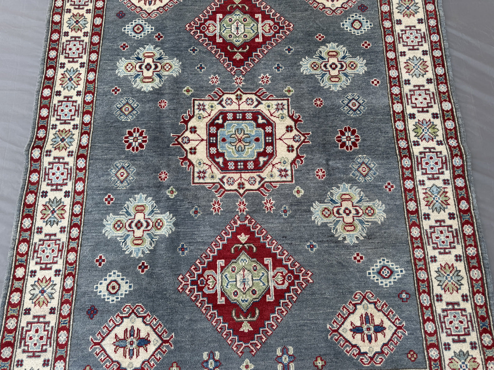 Handmade Afghan Kazak wool  Rug 201 CM x 152 CM SK#1516