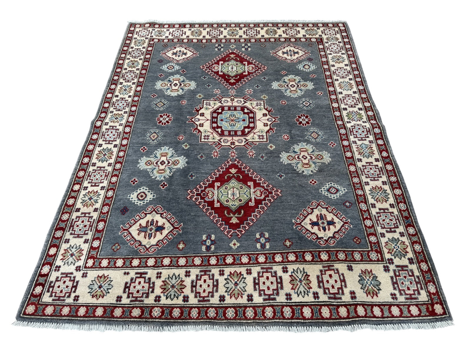 Handmade Afghan Kazak wool  Rug 201 CM x 152 CM SK#1516