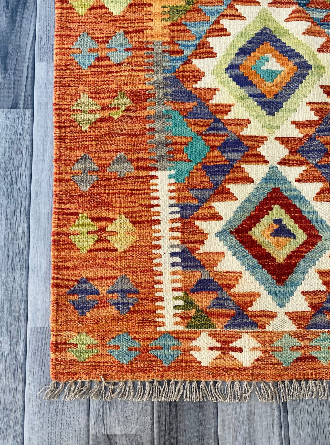 Handmade Afghan Chobi Kilim Hallway Runner Rug 191  CM x 74 CM ( SS # 99)
