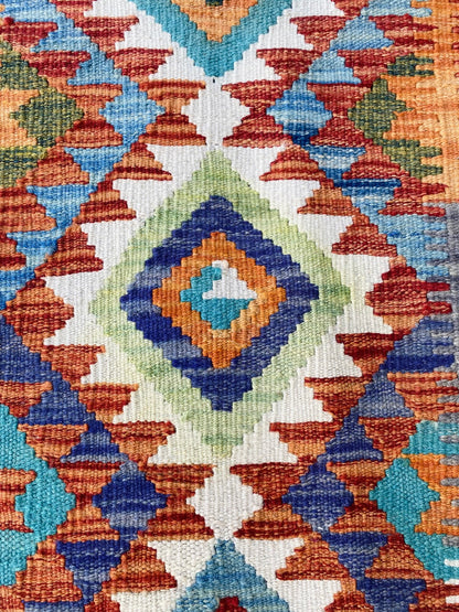 Handmade Afghan Chobi Kilim Hallway Runner Rug 191  CM x 74 CM ( SS # 99)