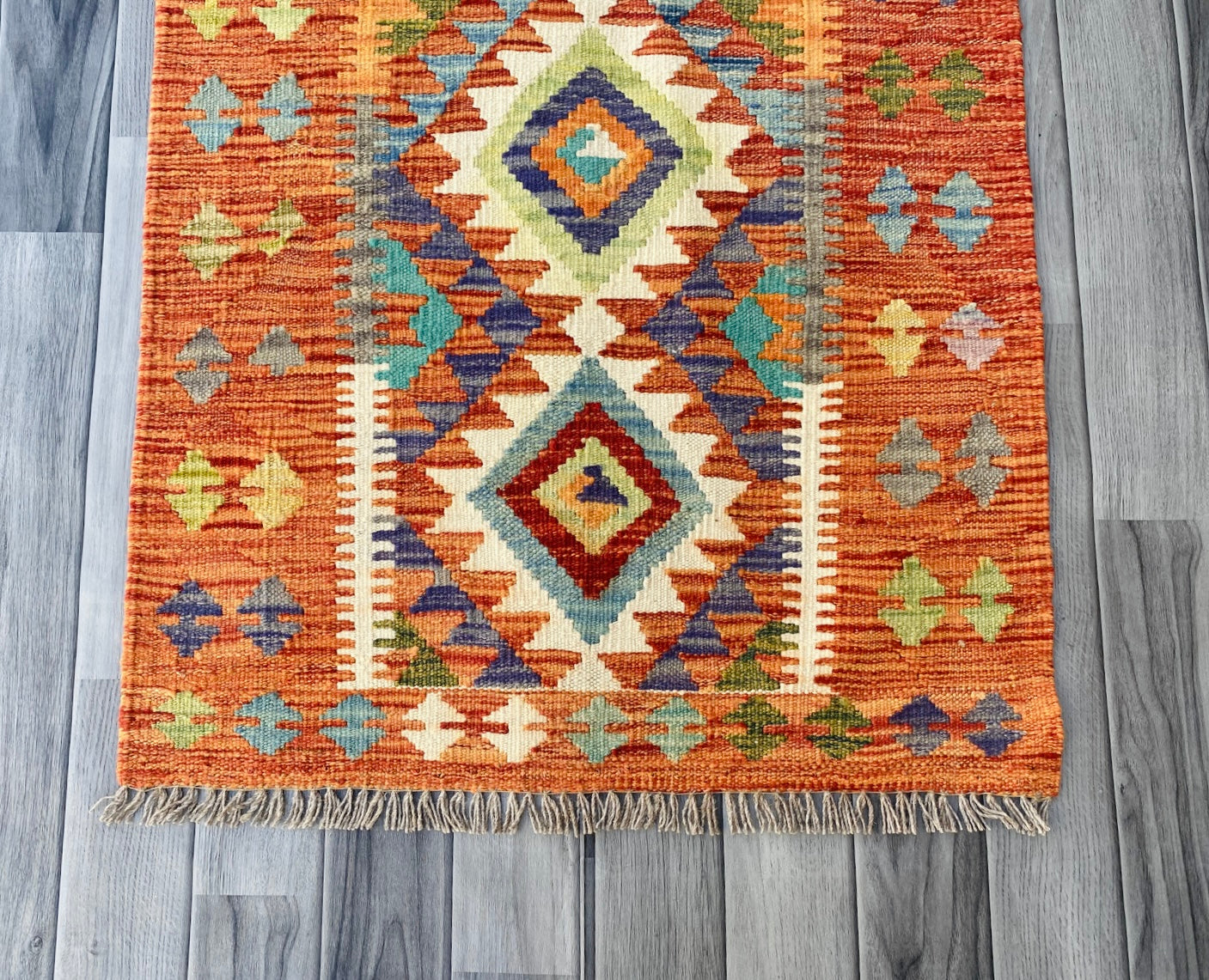 Handmade Afghan Chobi Kilim Hallway Runner Rug 191  CM x 74 CM ( SS # 99)