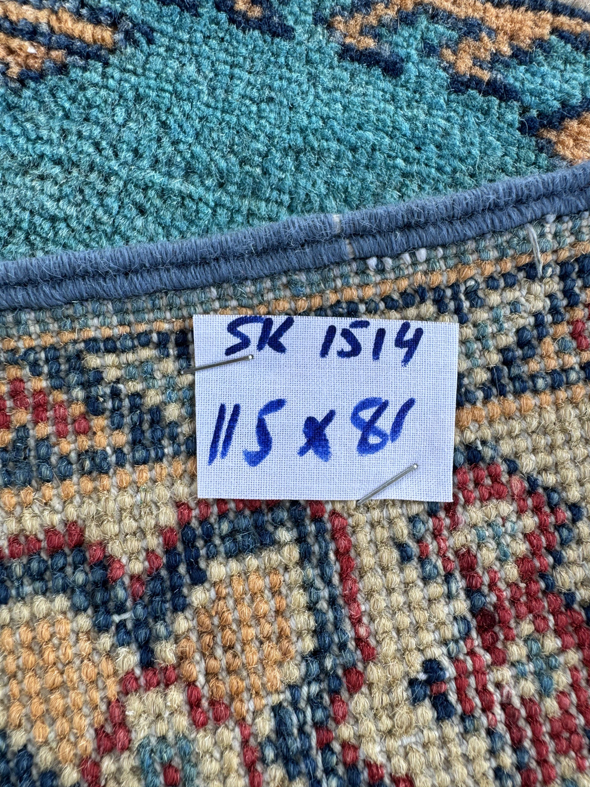Handmade Afghan Kazak wool  Rug 115 CM x 81 CM SK#1514