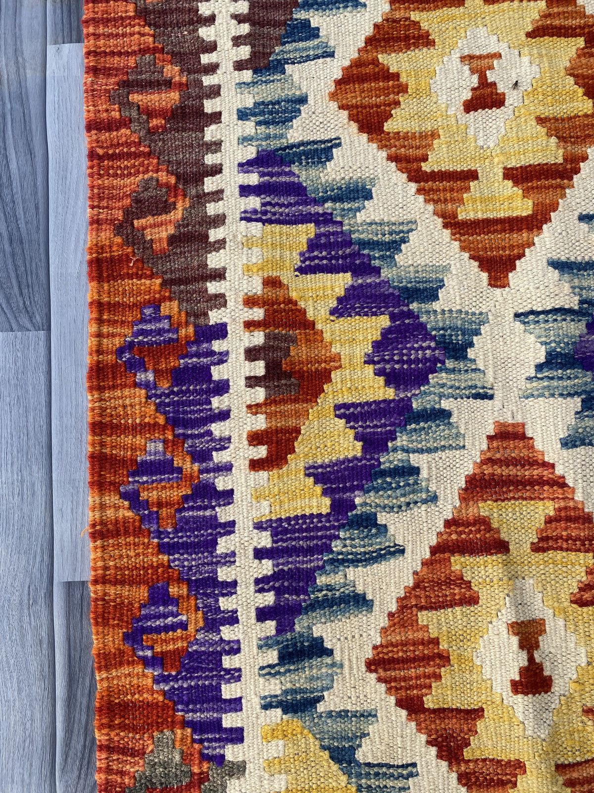 Handmade Afghan Chobi Kilim Hallway Runner Rug 192 CM x 70 CM ( SS # 102)
