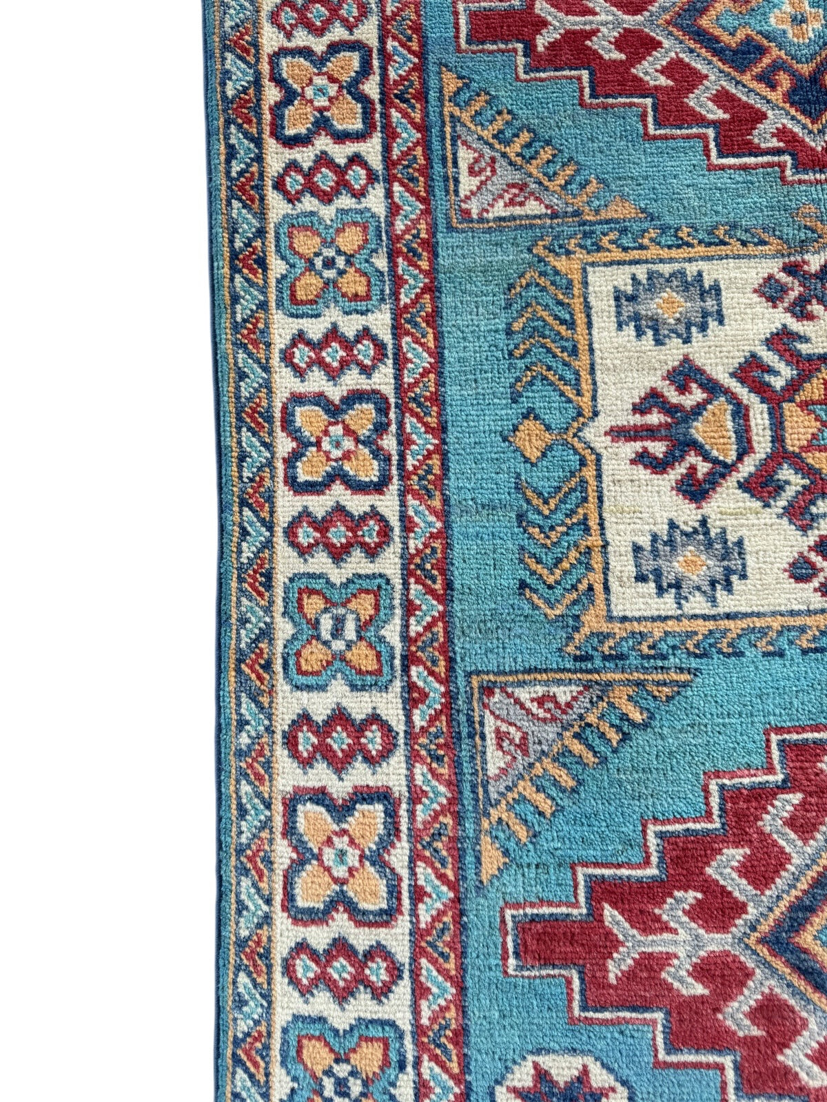 Handmade Afghan Kazak wool  Rug 115 CM x 81 CM SK#1514