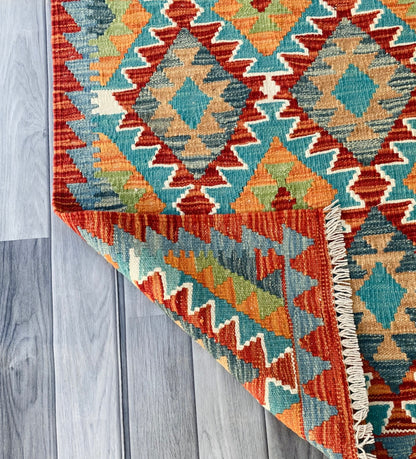 Handmade Afghan Chobi Kilim Hallway Runner Rug 190 CM x 70 CM ( SS # 95)