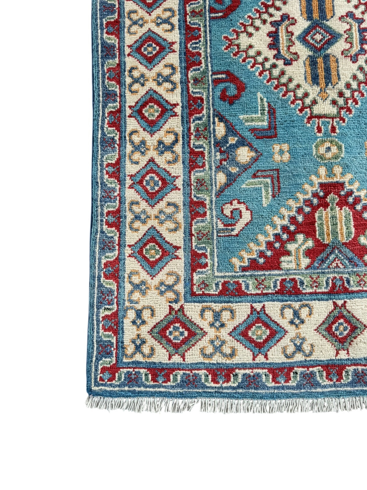 Handmade Afghan Kazak wool  Rug 117 CM x 82 CM SK#1513