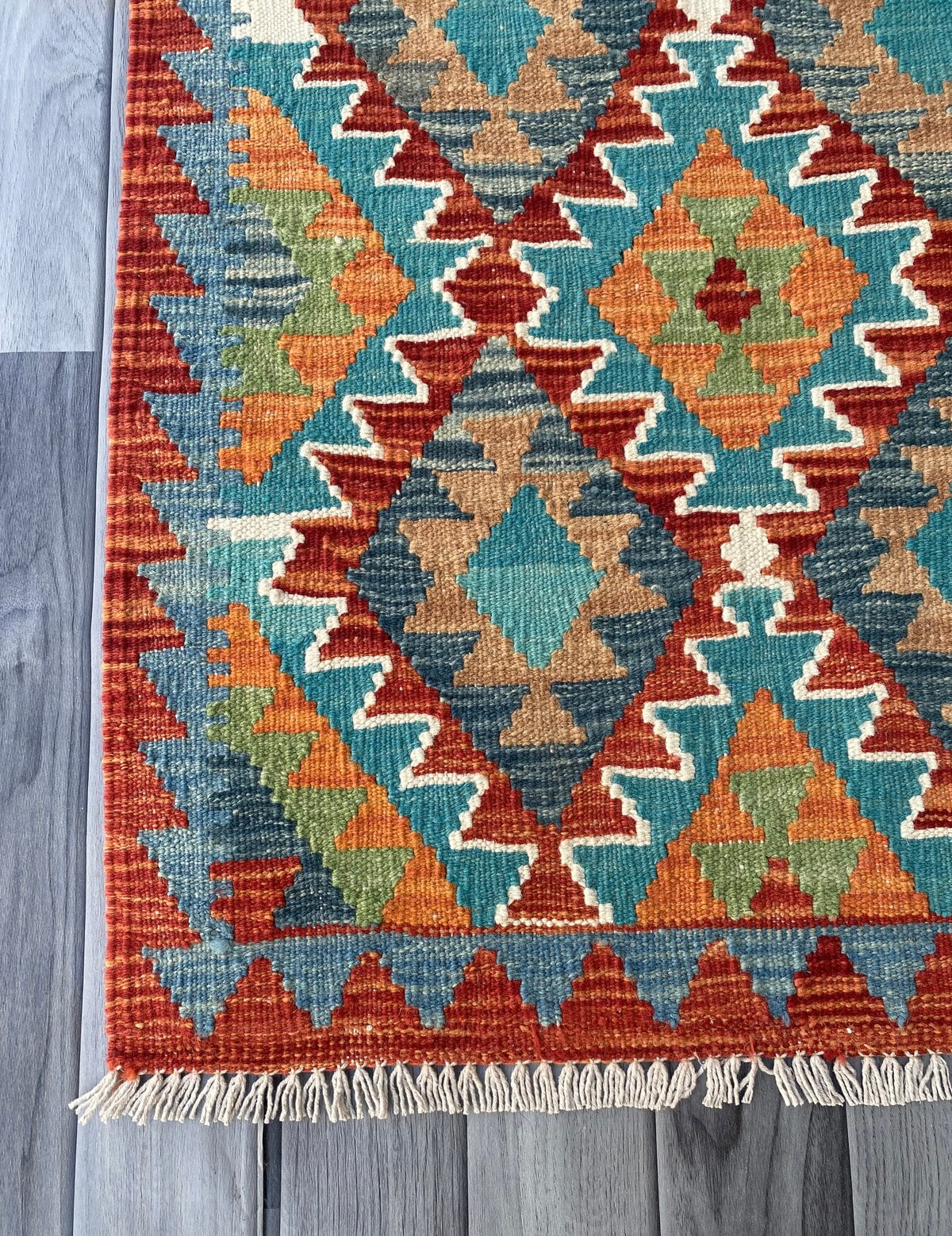Handmade Afghan Chobi Kilim Hallway Runner Rug 190 CM x 70 CM ( SS # 95)