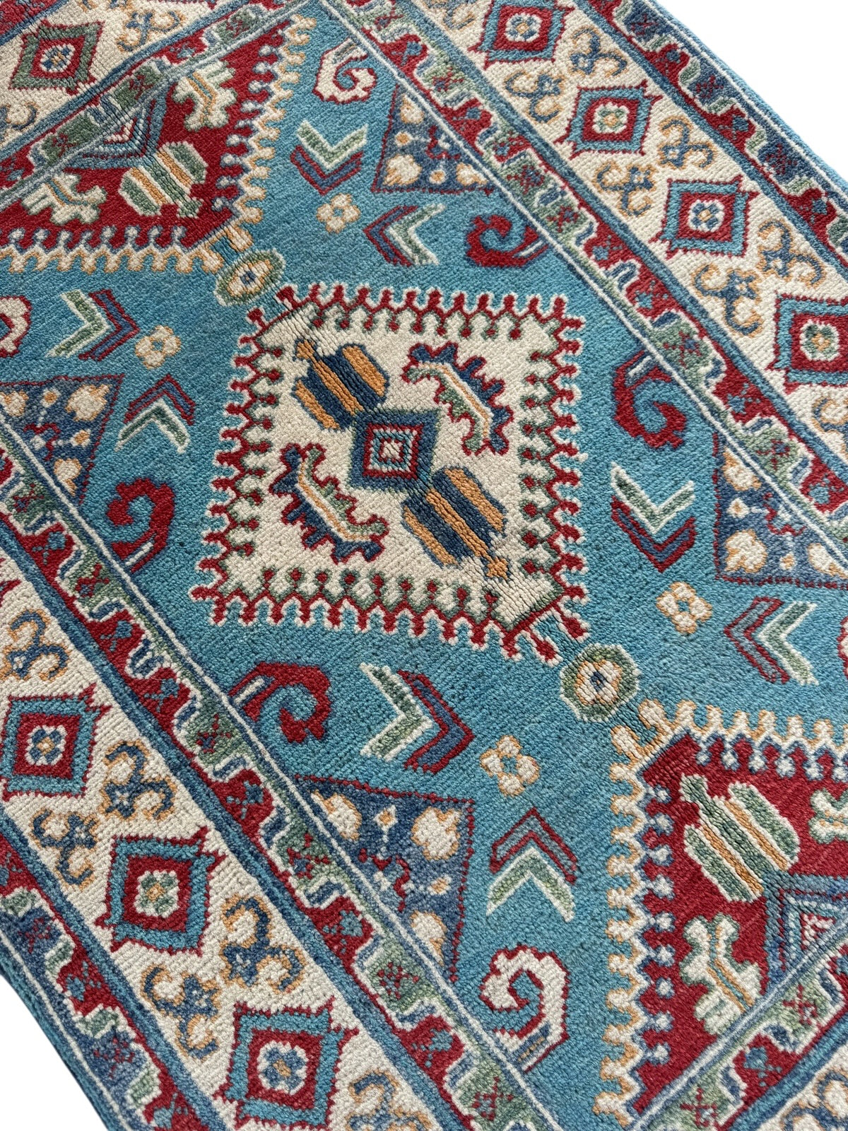 Handmade Afghan Kazak wool  Rug 117 CM x 82 CM SK#1513