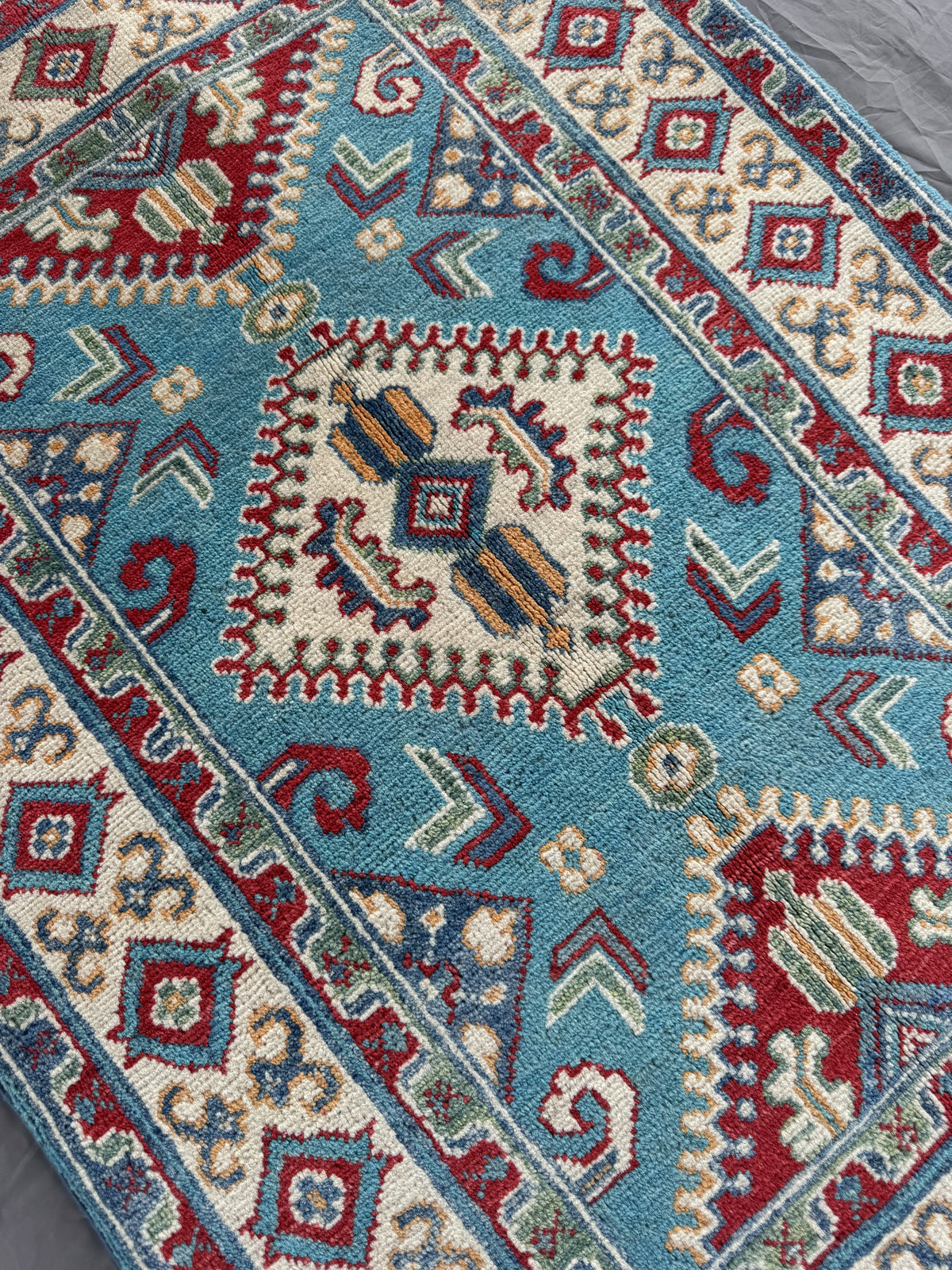 Handmade Afghan Kazak wool  Rug 117 CM x 82 CM SK#1513