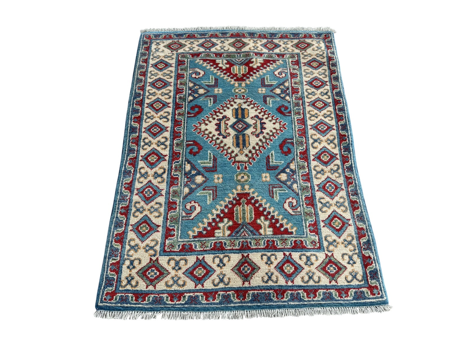 Handmade Afghan Kazak wool  Rug 117 CM x 82 CM SK#1513