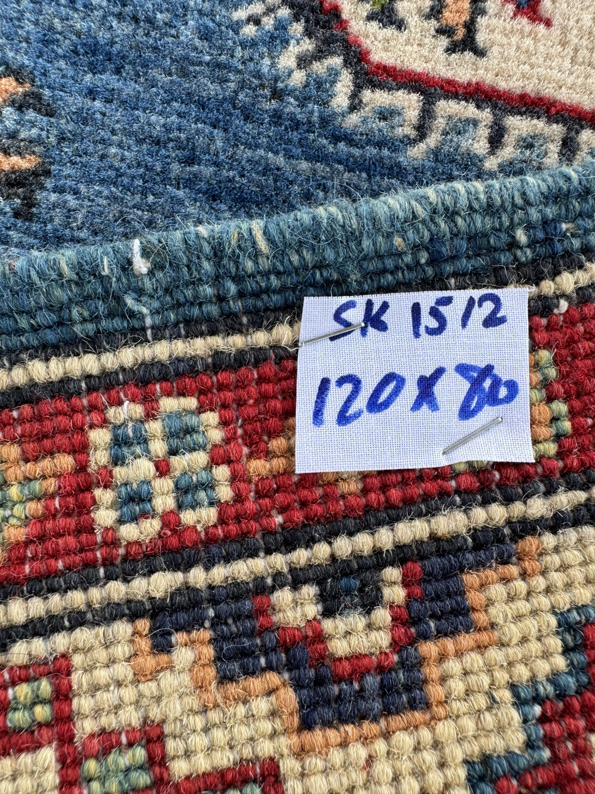 Handmade Afghan Kazak wool  Rug 120 CM x 80 CM SK#1512