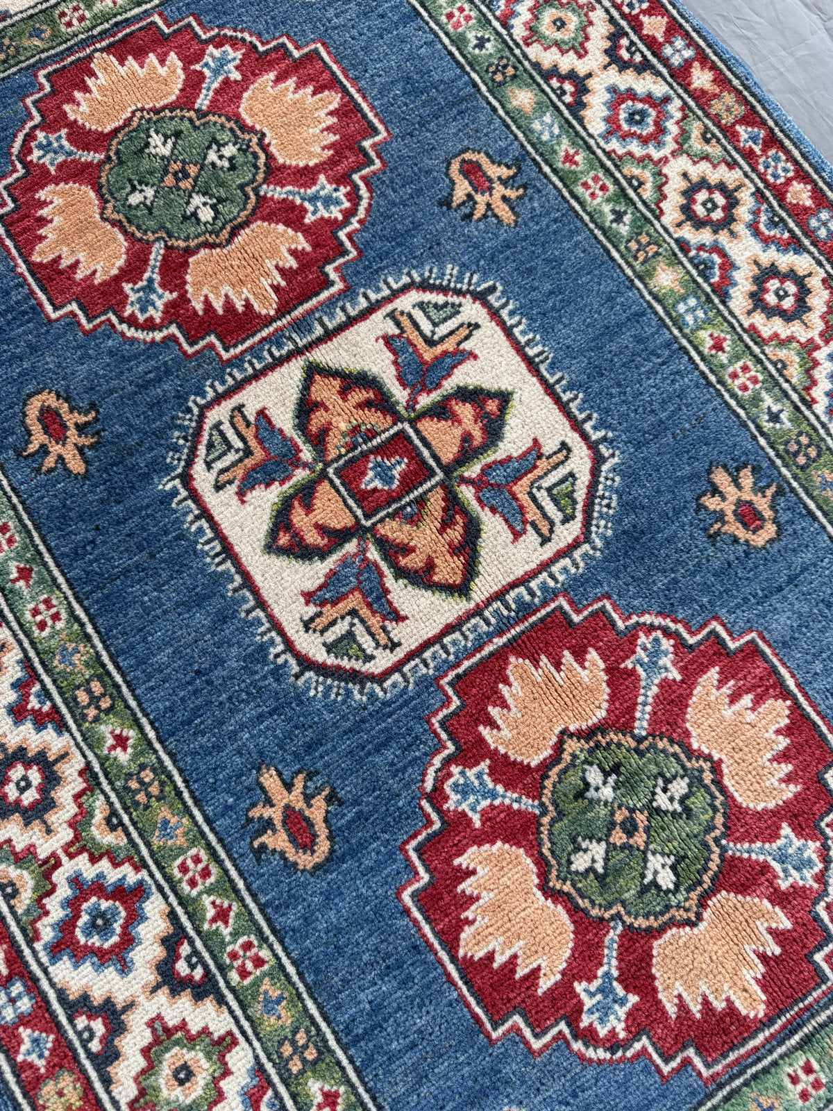 Handmade Afghan Kazak wool  Rug 120 CM x 80 CM SK#1512