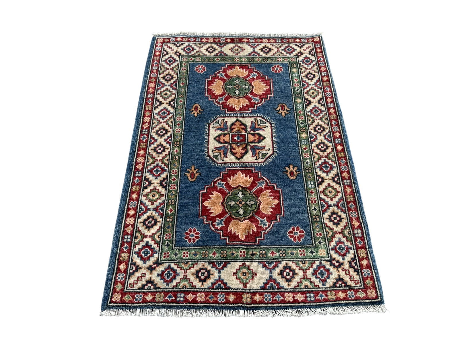 Handmade Afghan Kazak wool  Rug 120 CM x 80 CM SK#1512