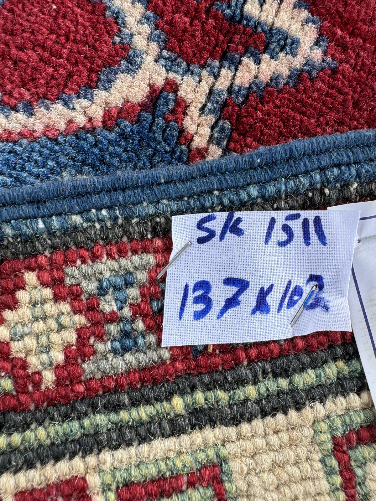 Handmade Afghan Kazak wool  Rug 137 CM x 102 CM SK#1511