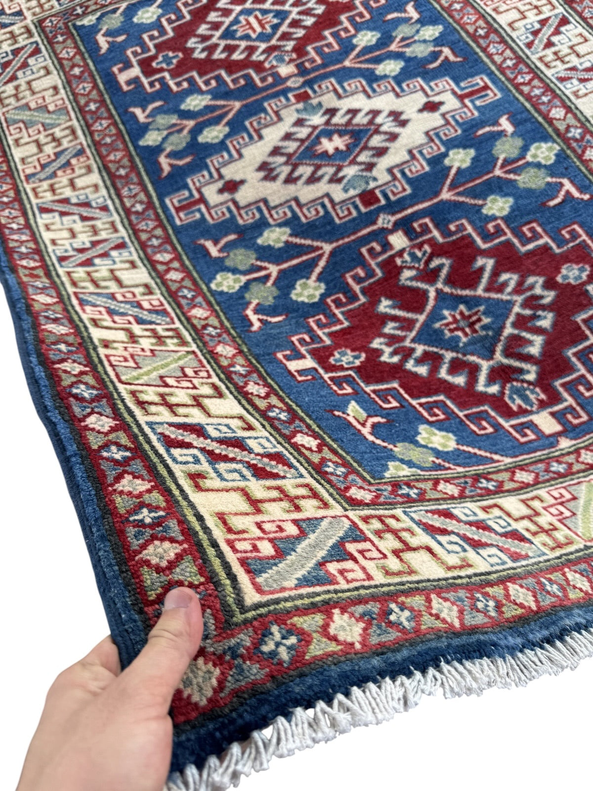 Handmade Afghan Kazak wool  Rug 137 CM x 102 CM SK#1511