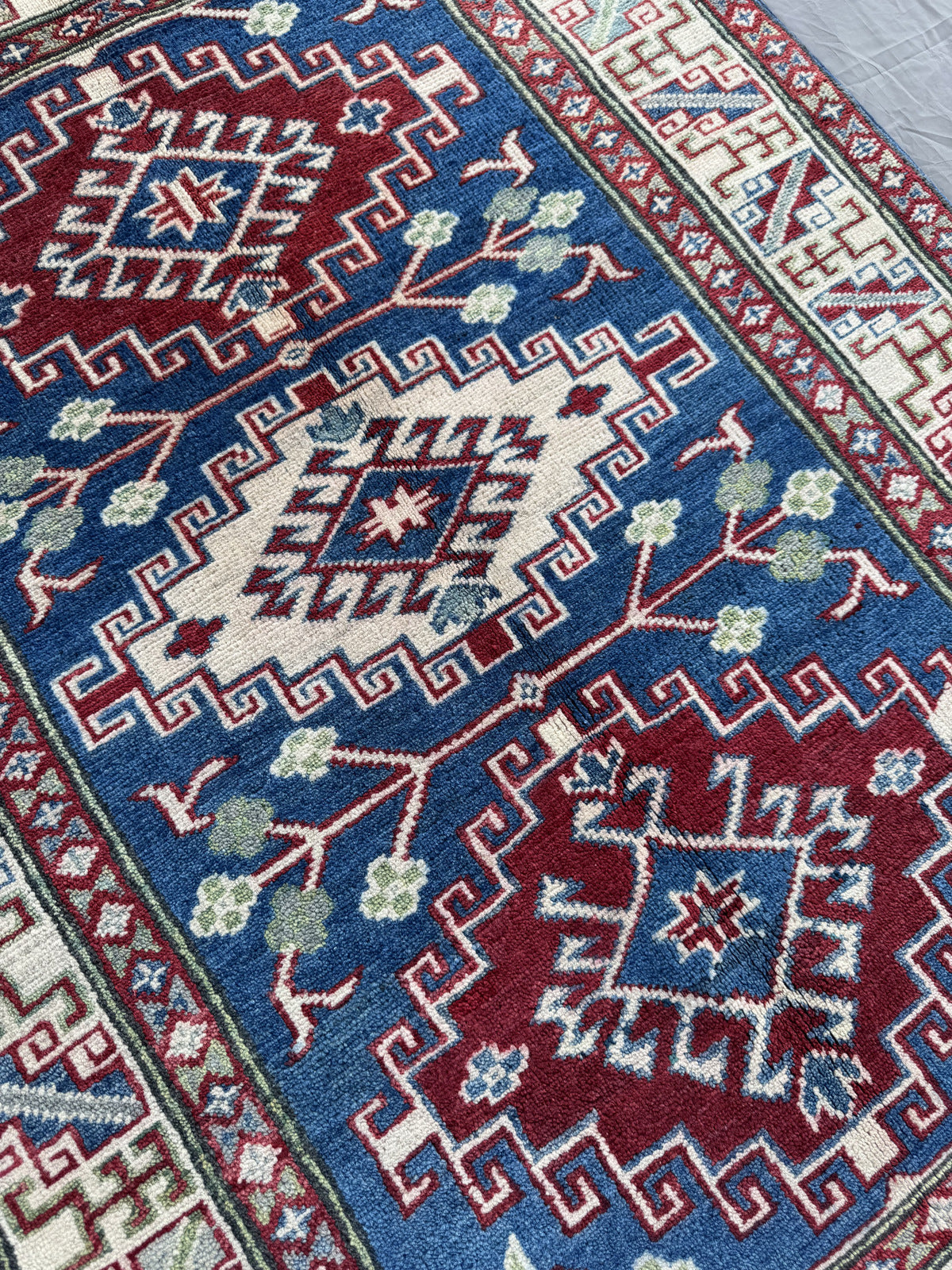 Handmade Afghan Kazak wool  Rug 137 CM x 102 CM SK#1511