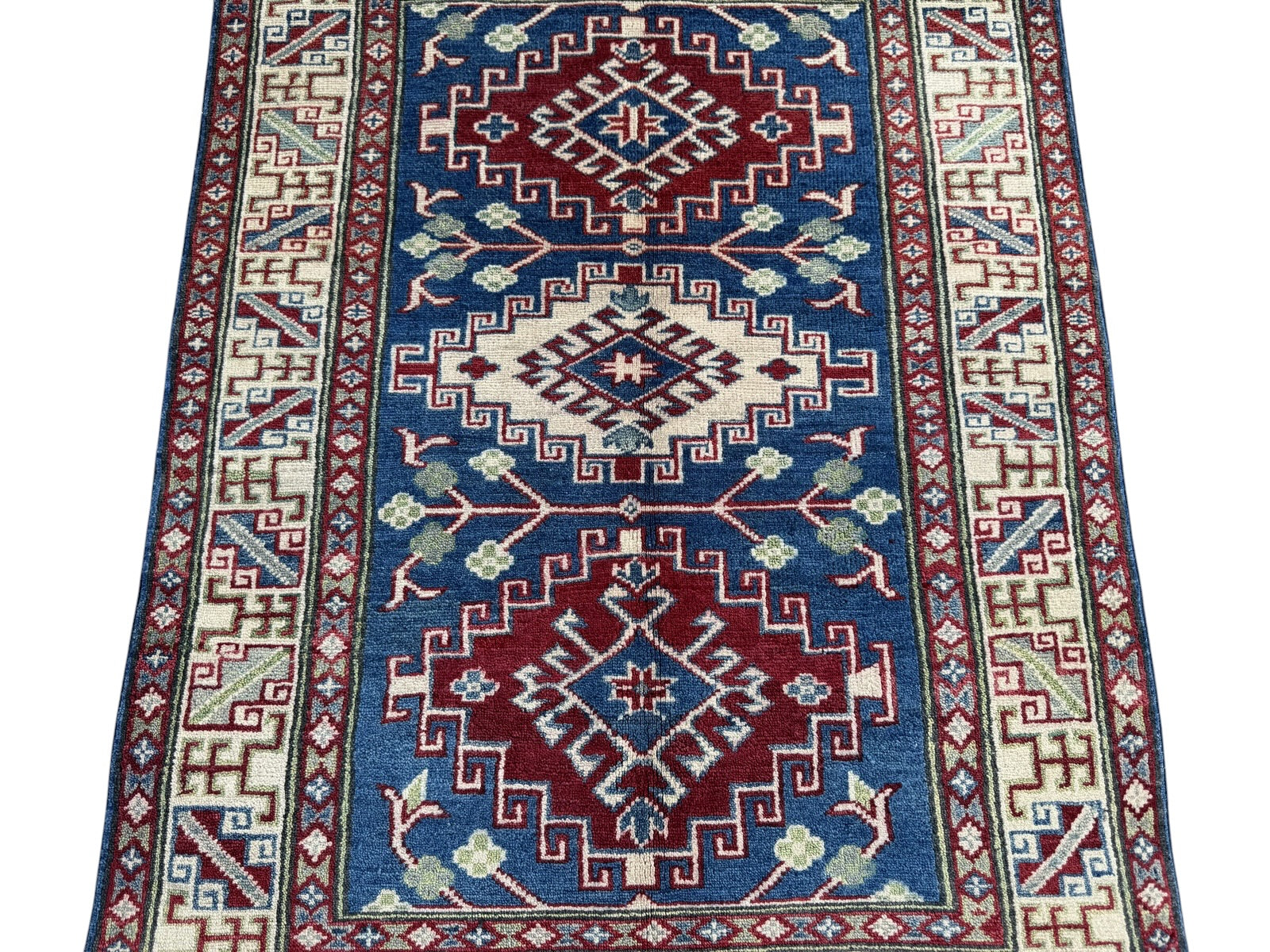 Handmade Afghan Kazak wool  Rug 137 CM x 102 CM SK#1511