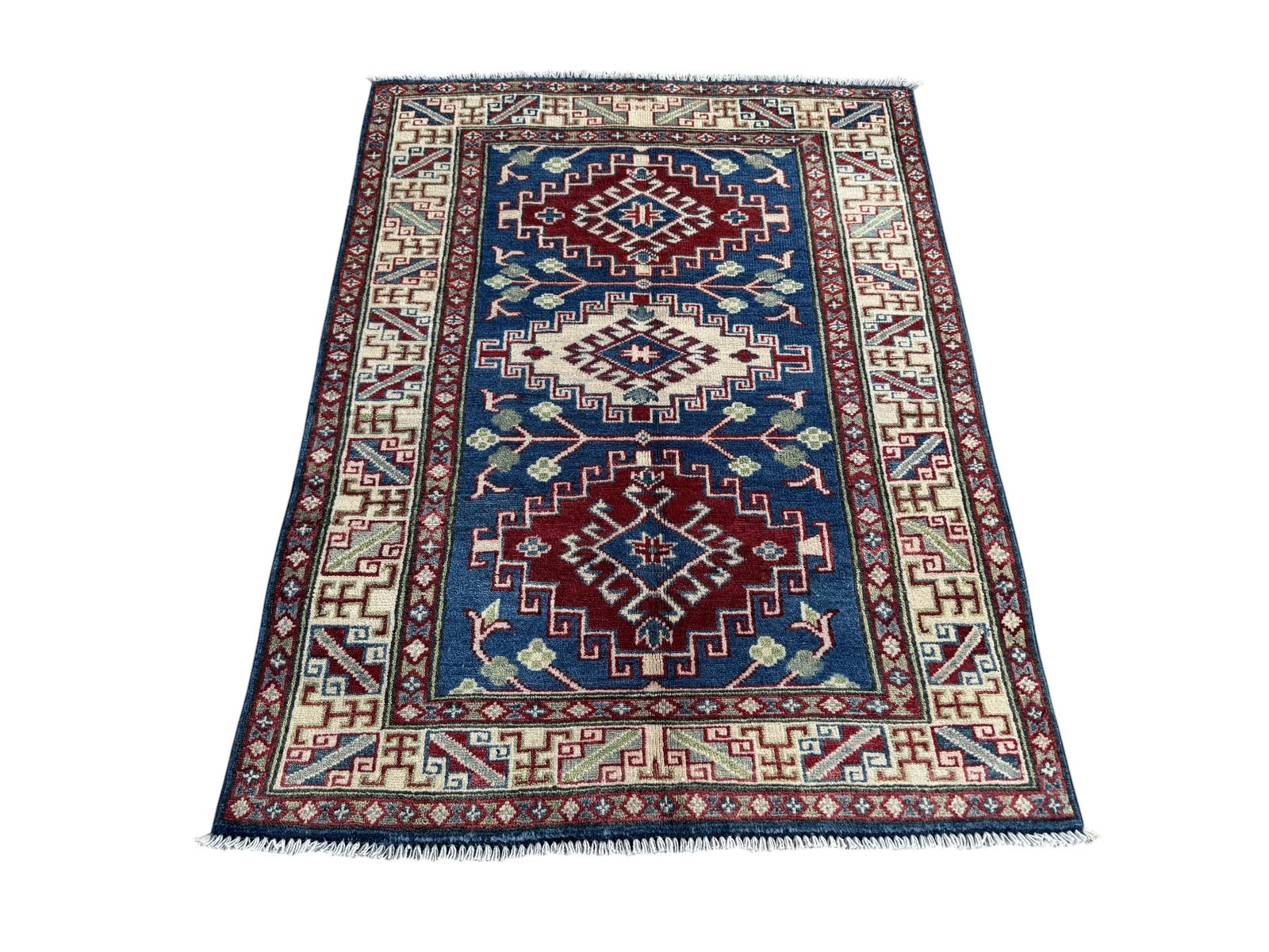 Handmade Afghan Kazak wool  Rug 137 CM x 102 CM SK#1511