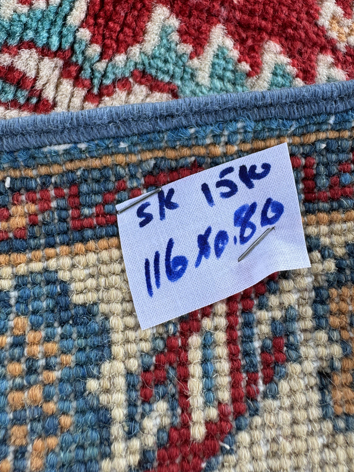 Handmade Afghan Kazak wool  Rug 116 CM x 80 CM SK#1510