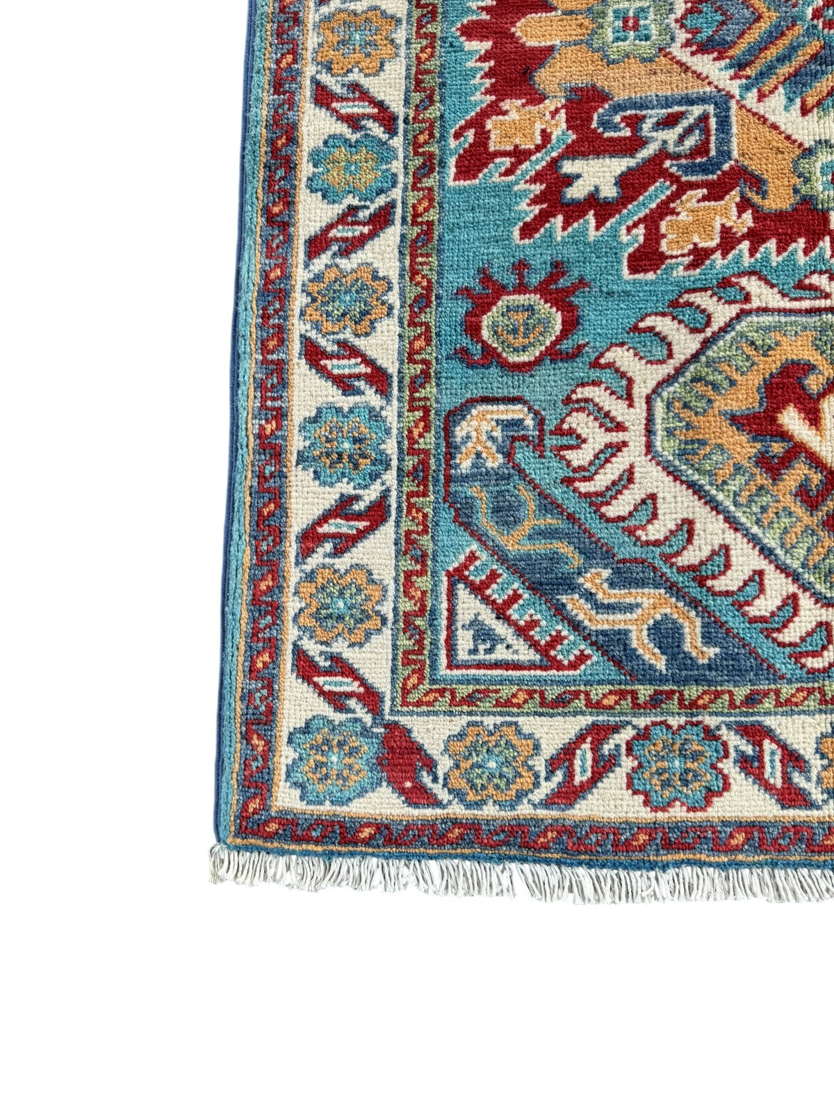 Handmade Afghan Kazak wool  Rug 116 CM x 80 CM SK#1510