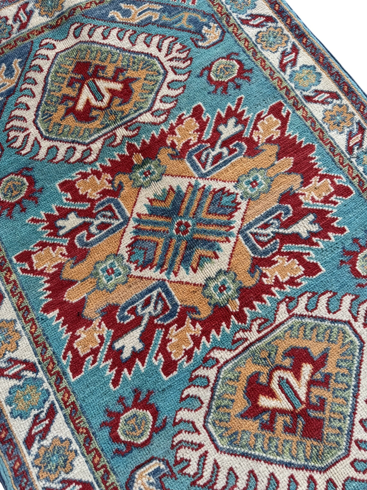 Handmade Afghan Kazak wool  Rug 116 CM x 80 CM SK#1510