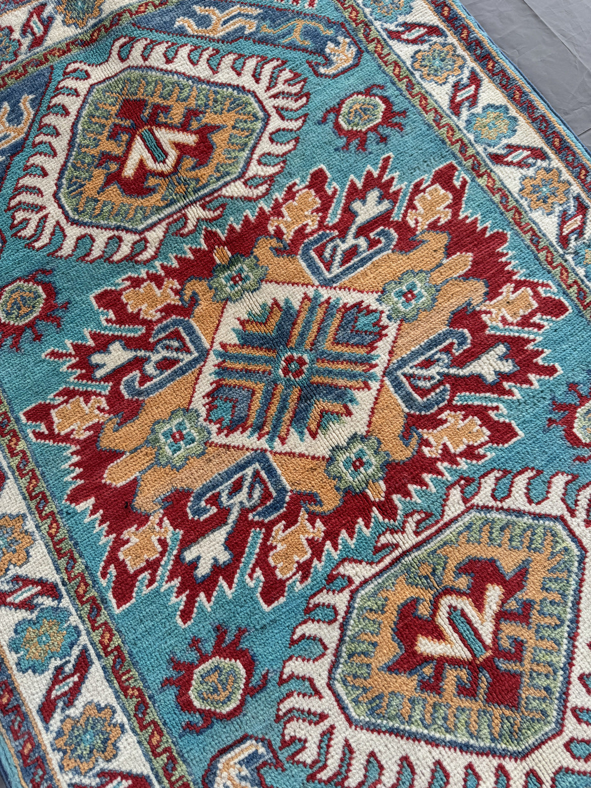 Handmade Afghan Kazak wool  Rug 116 CM x 80 CM SK#1510