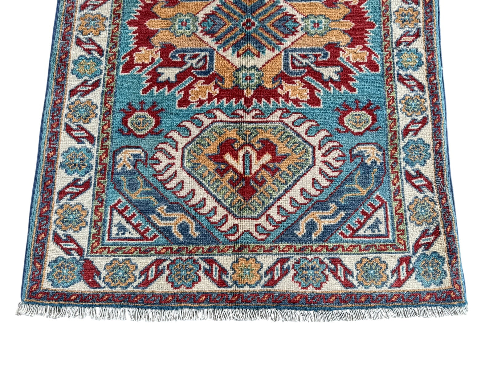 Handmade Afghan Kazak wool  Rug 116 CM x 80 CM SK#1510