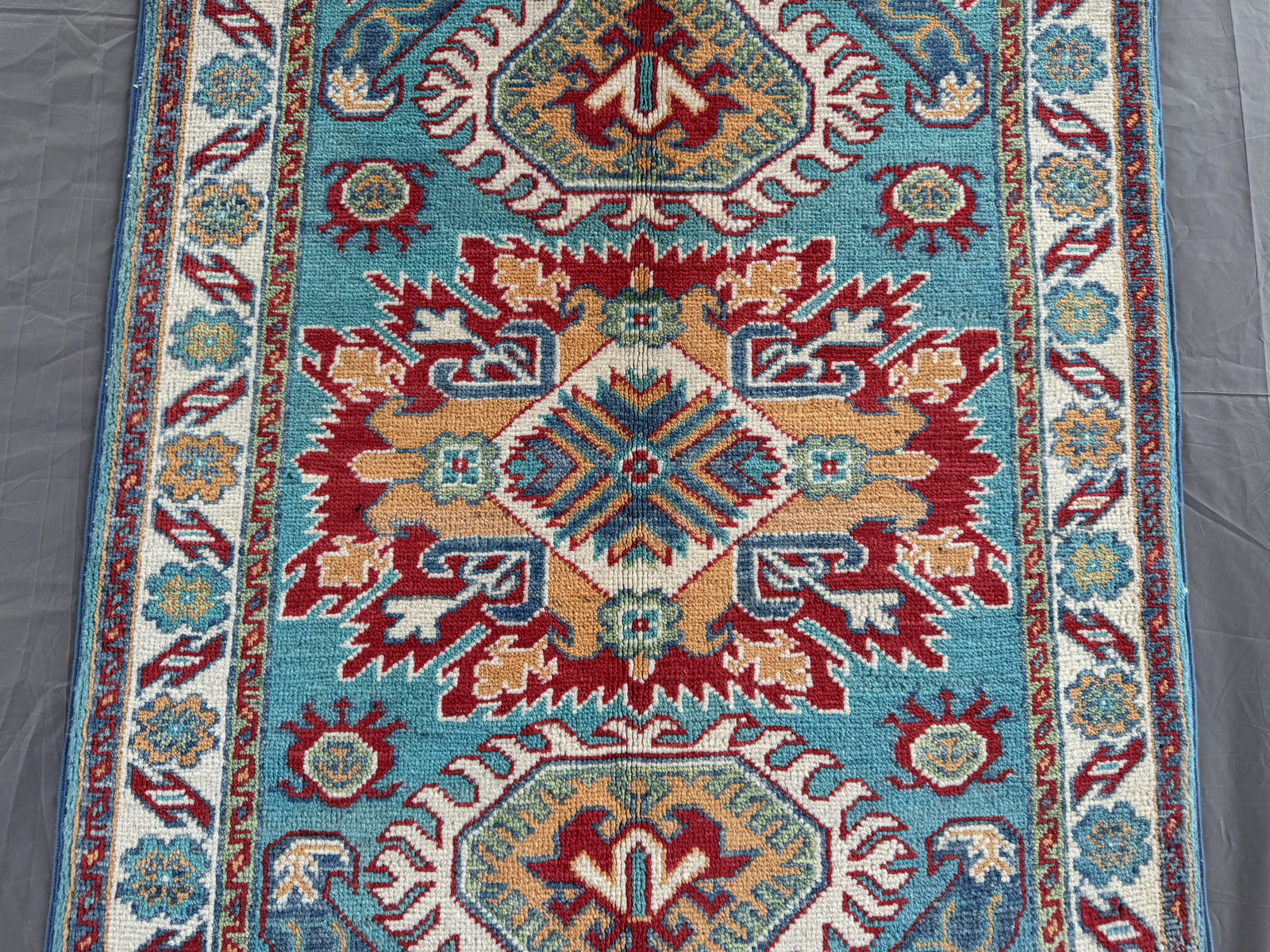 Handmade Afghan Kazak wool  Rug 116 CM x 80 CM SK#1510