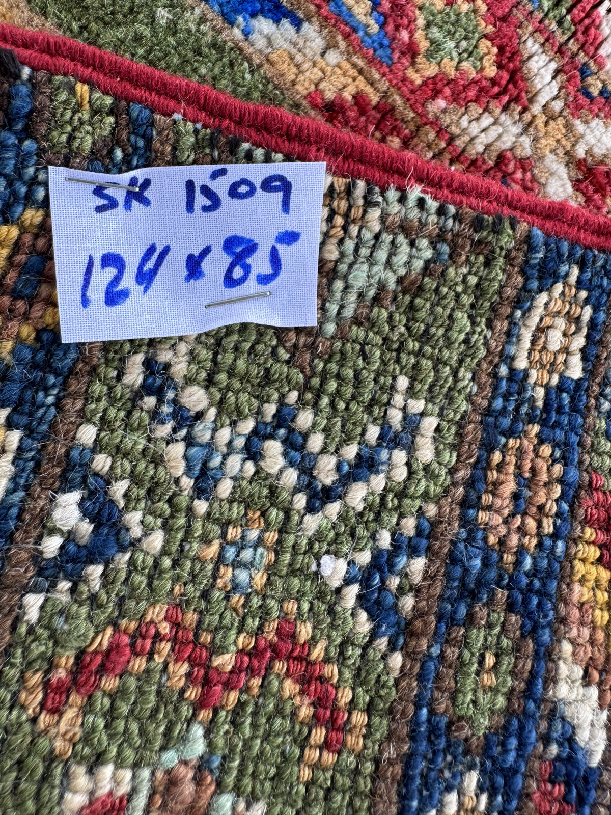 Handmade Afghan Kazak wool  Rug 124 CM x 85 CM SK#1509