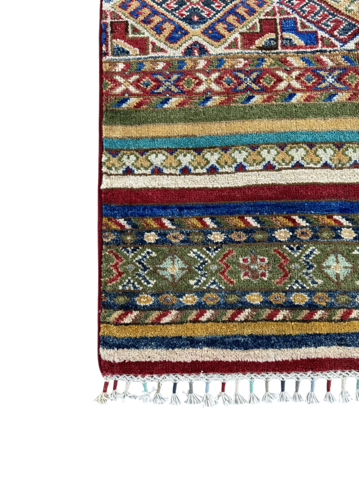 Handmade Afghan Kazak wool  Rug 124 CM x 85 CM SK#1509