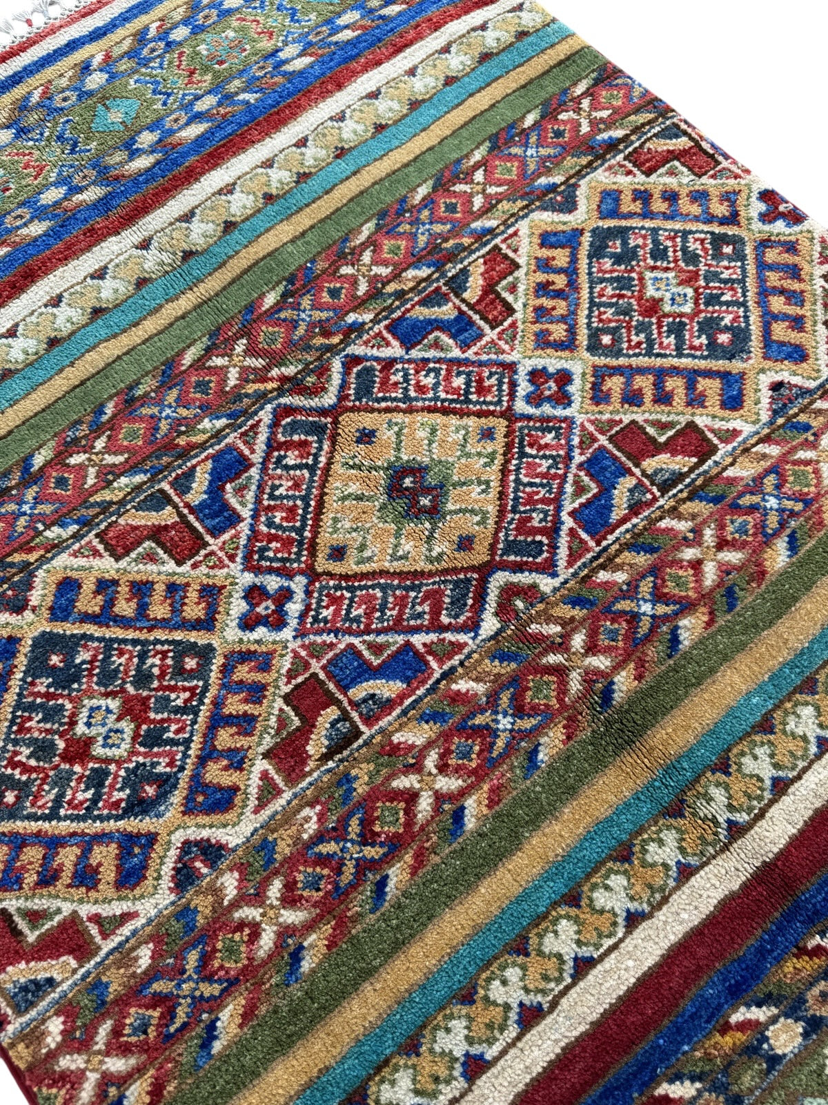 Handmade Afghan Kazak wool  Rug 124 CM x 85 CM SK#1509