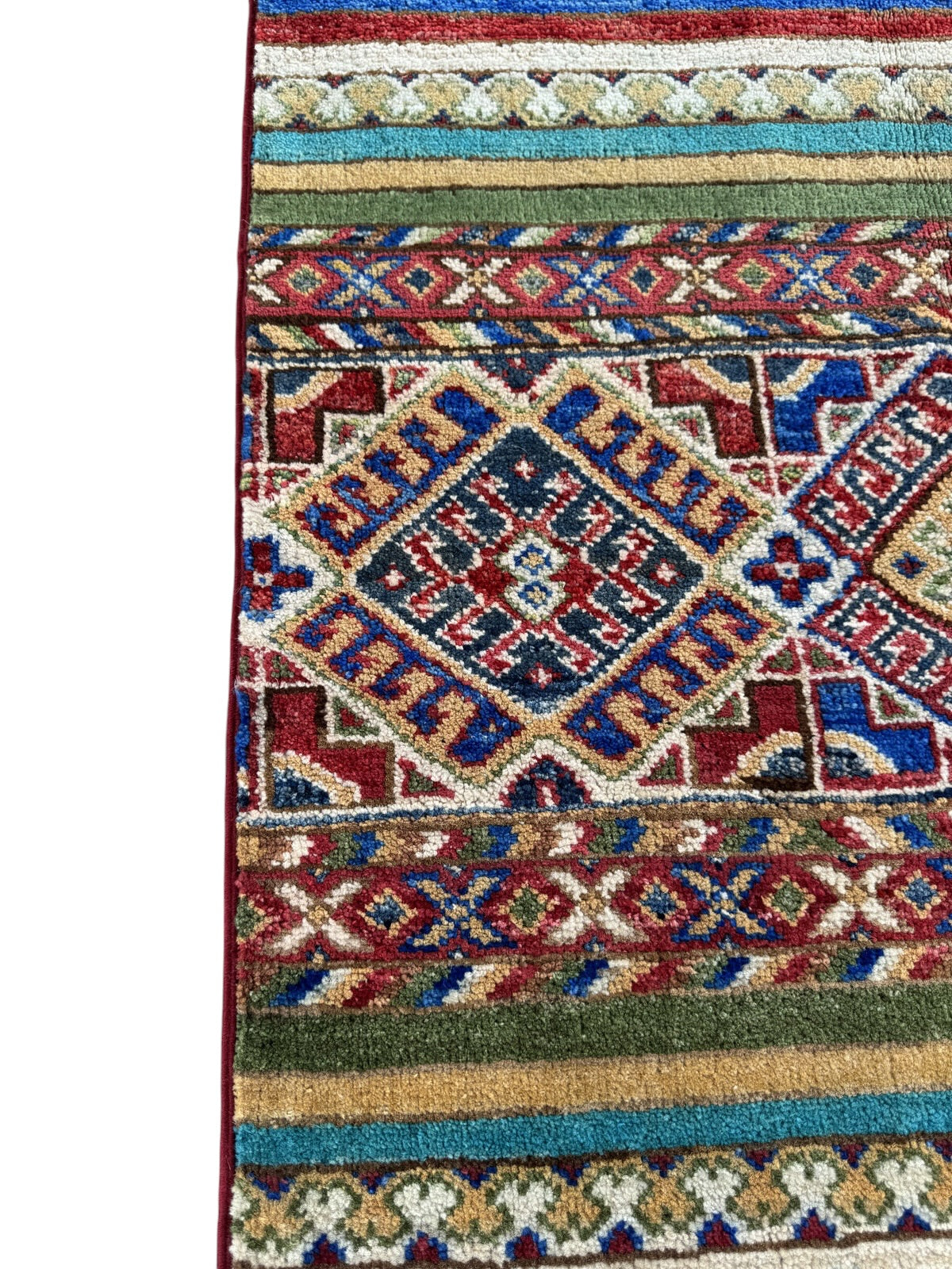 Handmade Afghan Kazak wool  Rug 124 CM x 85 CM SK#1509