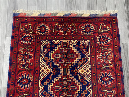 Hand Woven Traditional Hallway Runner Rug | 203 x 104 CM KSM # 2845