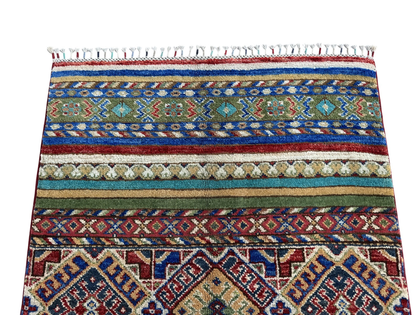 Handmade Afghan Kazak wool  Rug 124 CM x 85 CM SK#1509