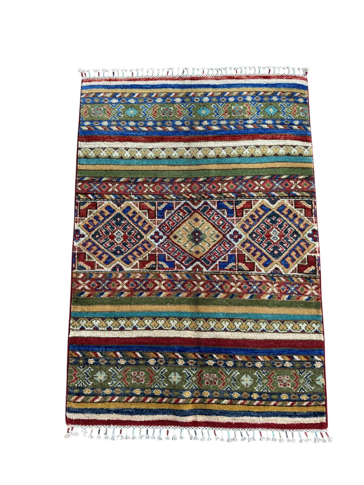Handmade Afghan Kazak wool  Rug 124 CM x 85 CM SK#1509