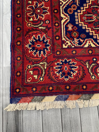 Hand Woven Traditional Hallway Runner Rug | 203 x 104 CM KSM # 2845
