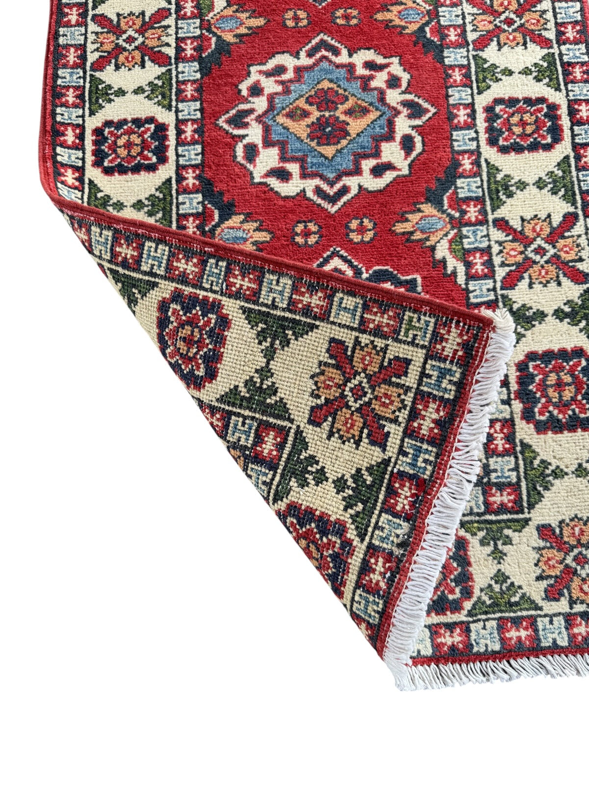 Handmade Afghan Kazak Hallway Runner Rug 170 CM x 62 CM SK#1508