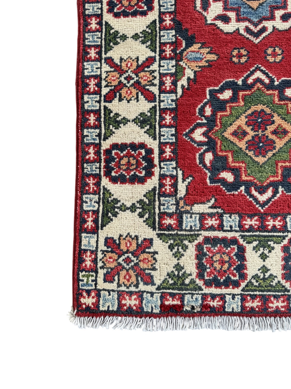 Handmade Afghan Kazak Hallway Runner Rug 170 CM x 62 CM SK#1508