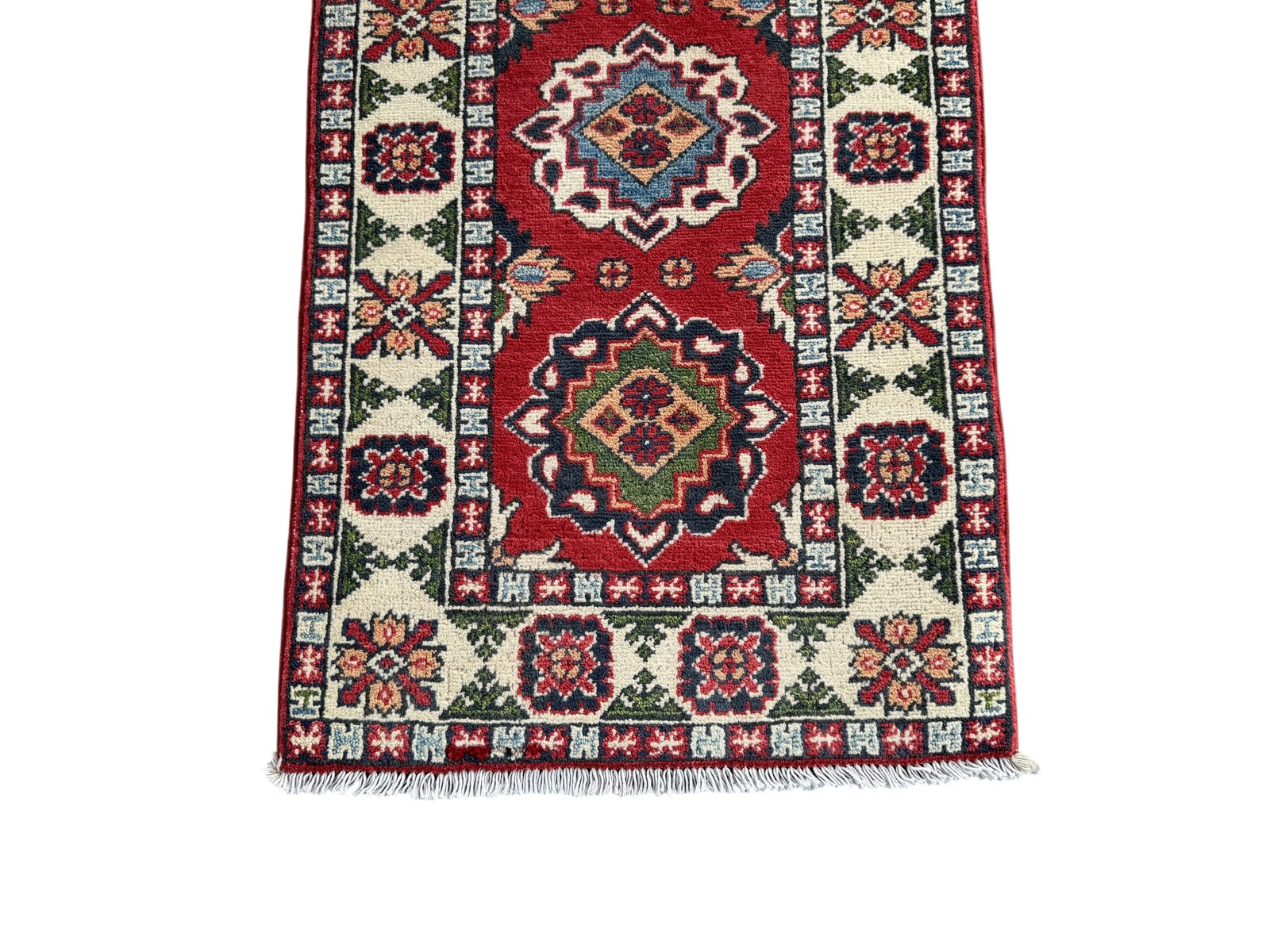 Handmade Afghan Kazak Hallway Runner Rug 170 CM x 62 CM SK#1508