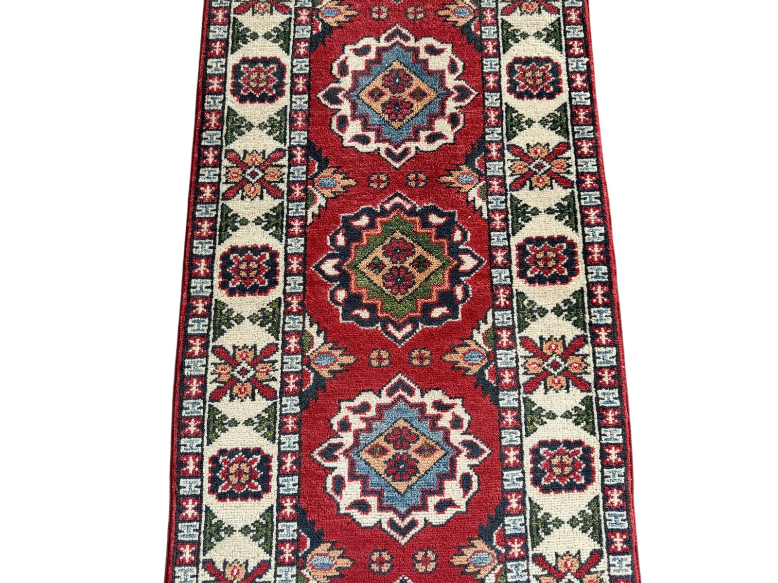 Handmade Afghan Kazak Hallway Runner Rug 170 CM x 62 CM SK#1508