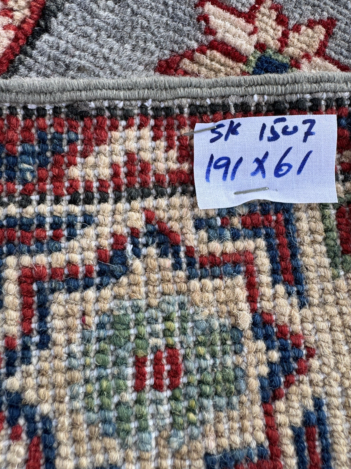 Handmade Afghan Kazak Hallway Runner Rug 191 CM x 61 CM SK#1507