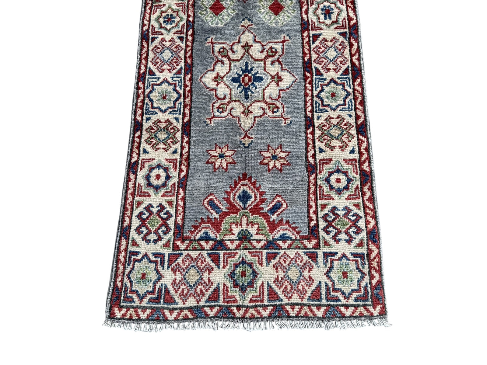 Handmade Afghan Kazak Hallway Runner Rug 191 CM x 61 CM SK#1507