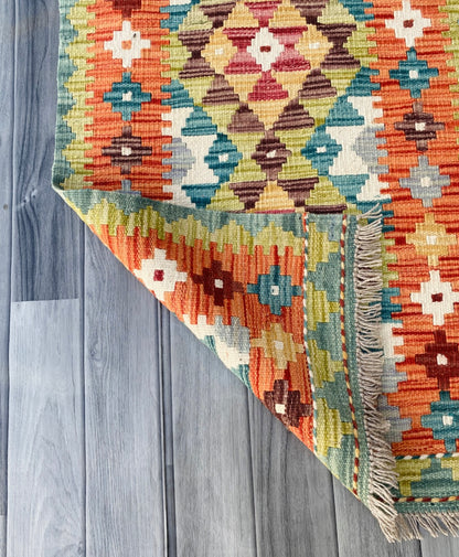 Handmade Afghan Chobi Kilim Rug 89 CM x 58 CM ( SS # 46 )