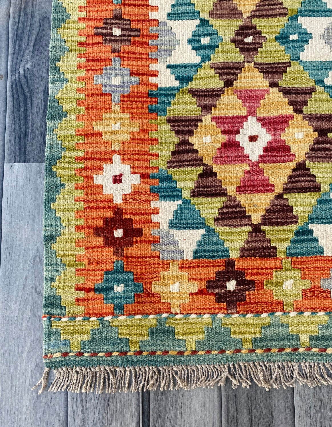 Handmade Afghan Chobi Kilim Rug 89 CM x 58 CM ( SS # 46 )