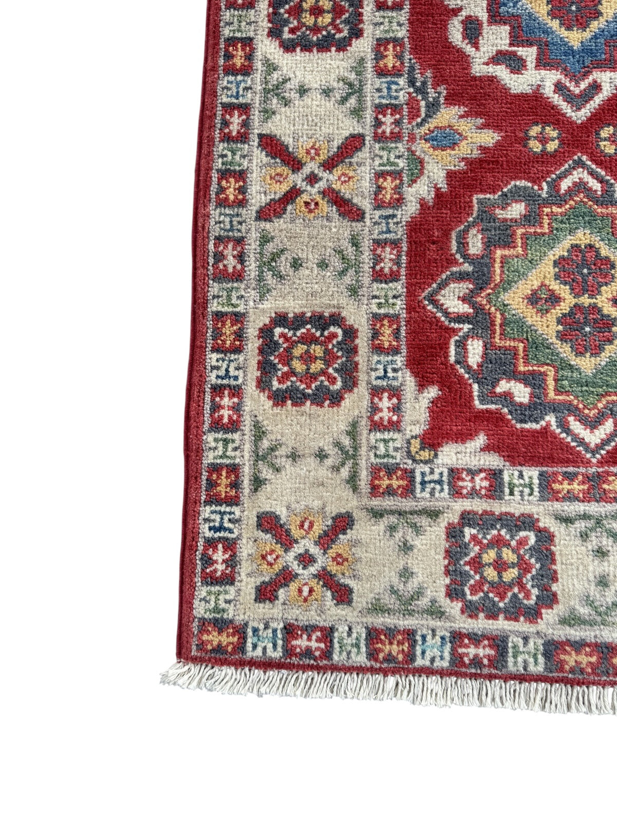 Handmade Afghan Kazak Hallway Runner Rug 178 CM x 64 CM SK#1506