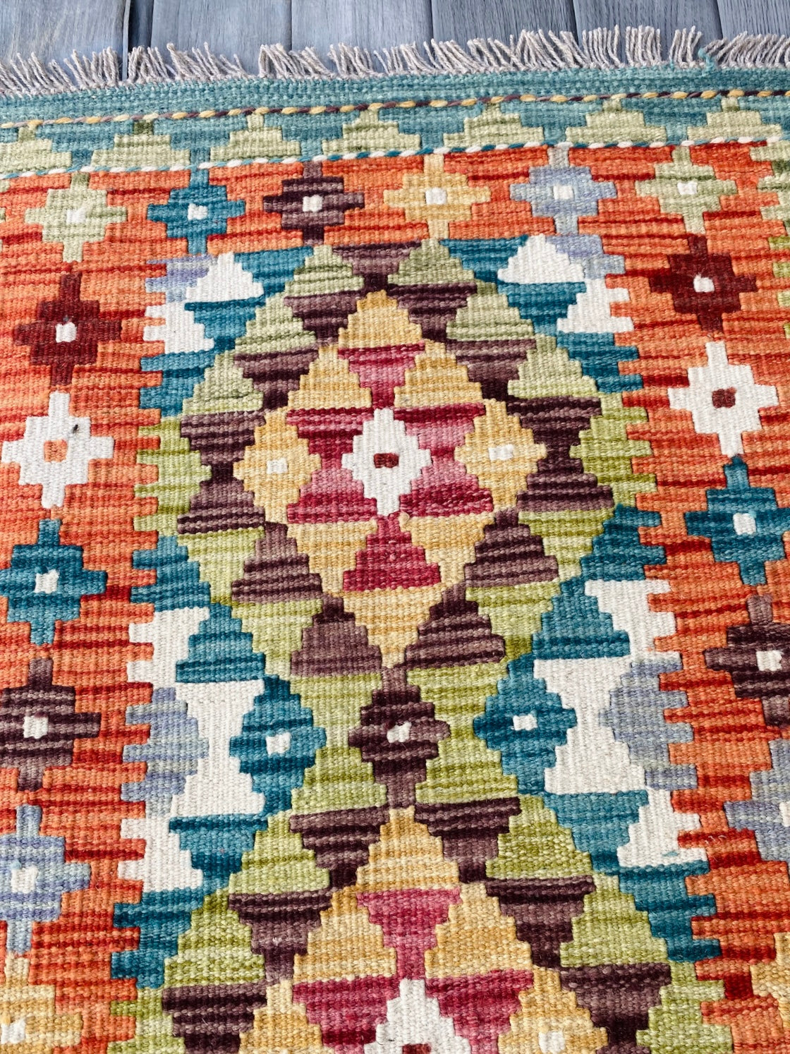 Handmade Afghan Chobi Kilim Rug 89 CM x 58 CM ( SS # 46 )