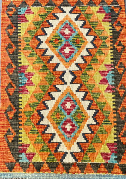 Handmade Afghan Chobi Kilim Rug 88 CM x 61 CM ( SS # 45 )