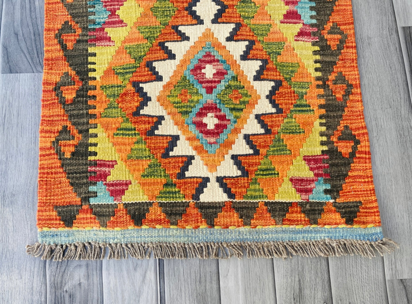 Handmade Afghan Chobi Kilim Rug 88 CM x 61 CM ( SS # 45 )