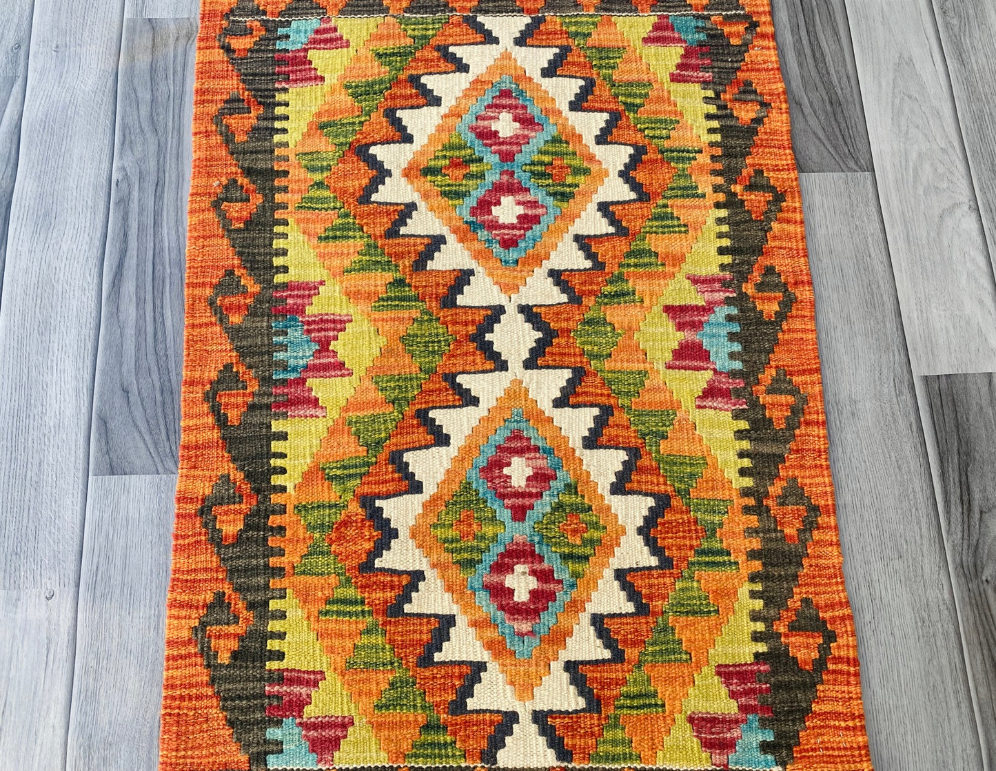 Handmade Afghan Chobi Kilim Rug 88 CM x 61 CM ( SS # 45 )